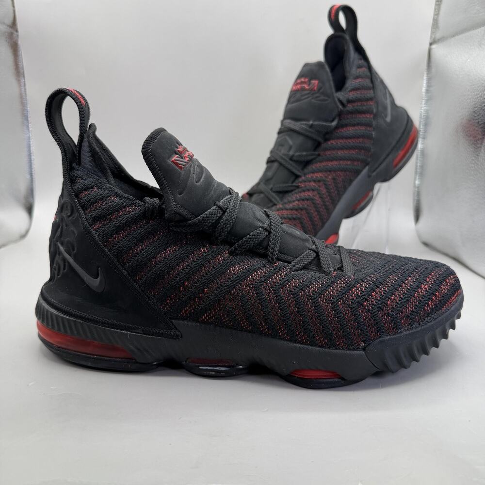 Nike LeBron 16 Shoes 6.5Y Fresh Bred Black Red Basketball Sneakers AO2465-002